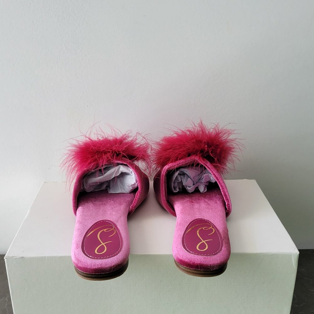 (SOLD) $89 *NEW* SAM EDELMAN Feather Slipper - Picture 6 of 11